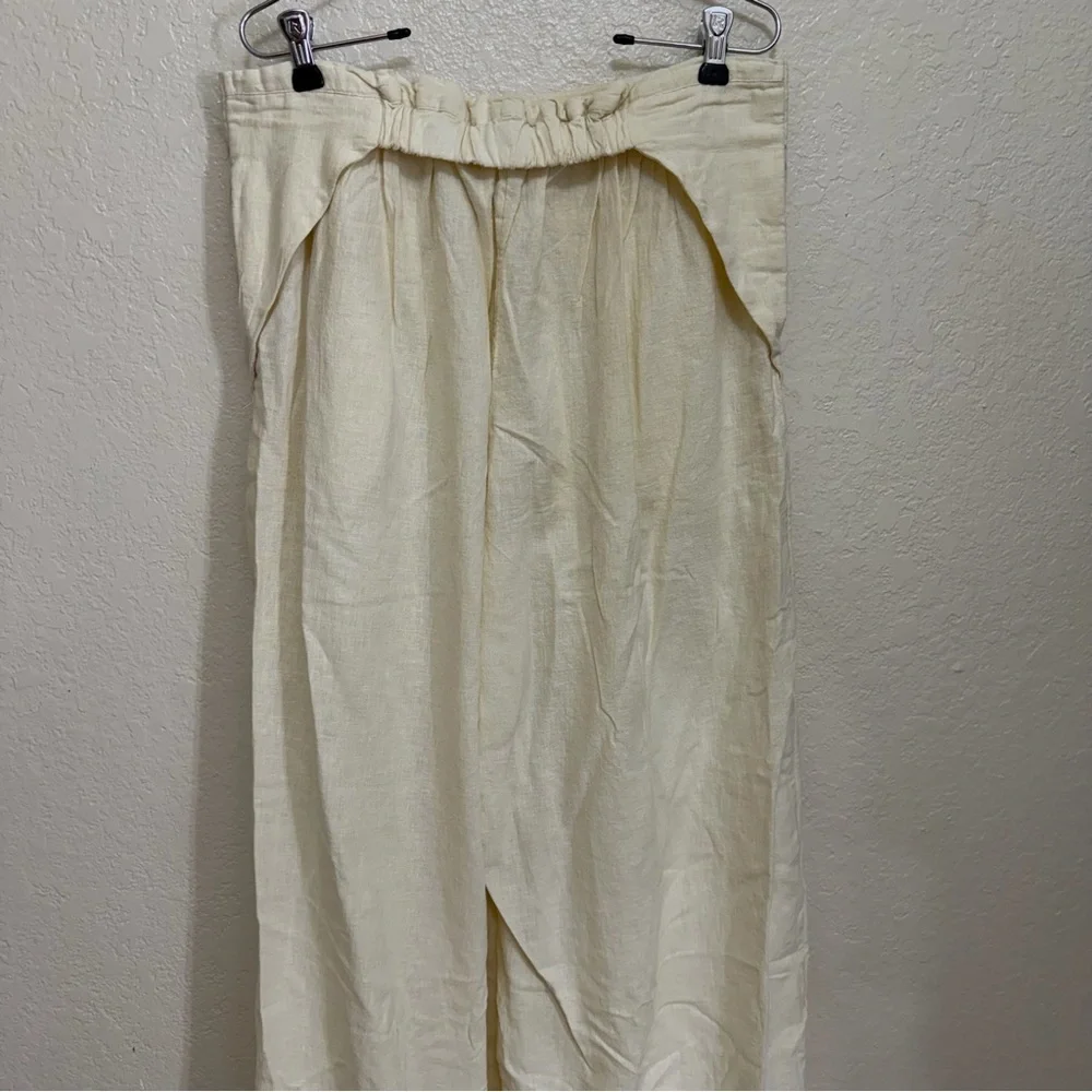 New FREE PEOPLE Cotton-Linen Wide Leg Pants
